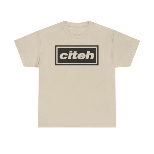 Manchester City Citeh Logo Tee — Minimalist Black Box Graphic T-Shirt