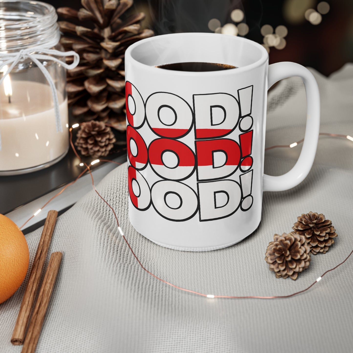 England 'SO GOOD' Bold Graphic Ceramic Coffee Cup (11oz & 15oz)