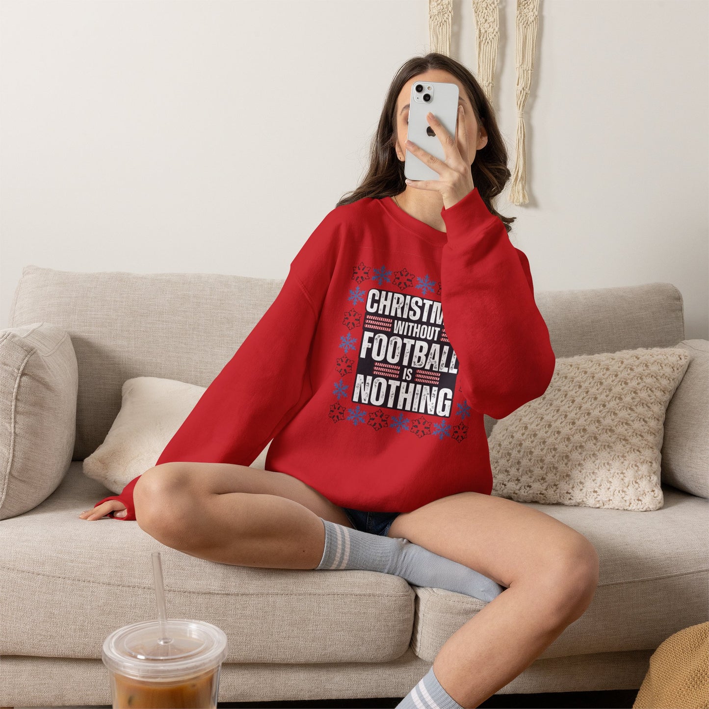 Christmas Without Football is Nothing Crewneck Sweatshirt