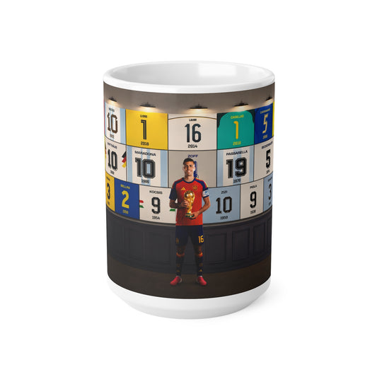 World Cup Winner Captains Number Wall Ceramic Mug — 11oz & 15oz