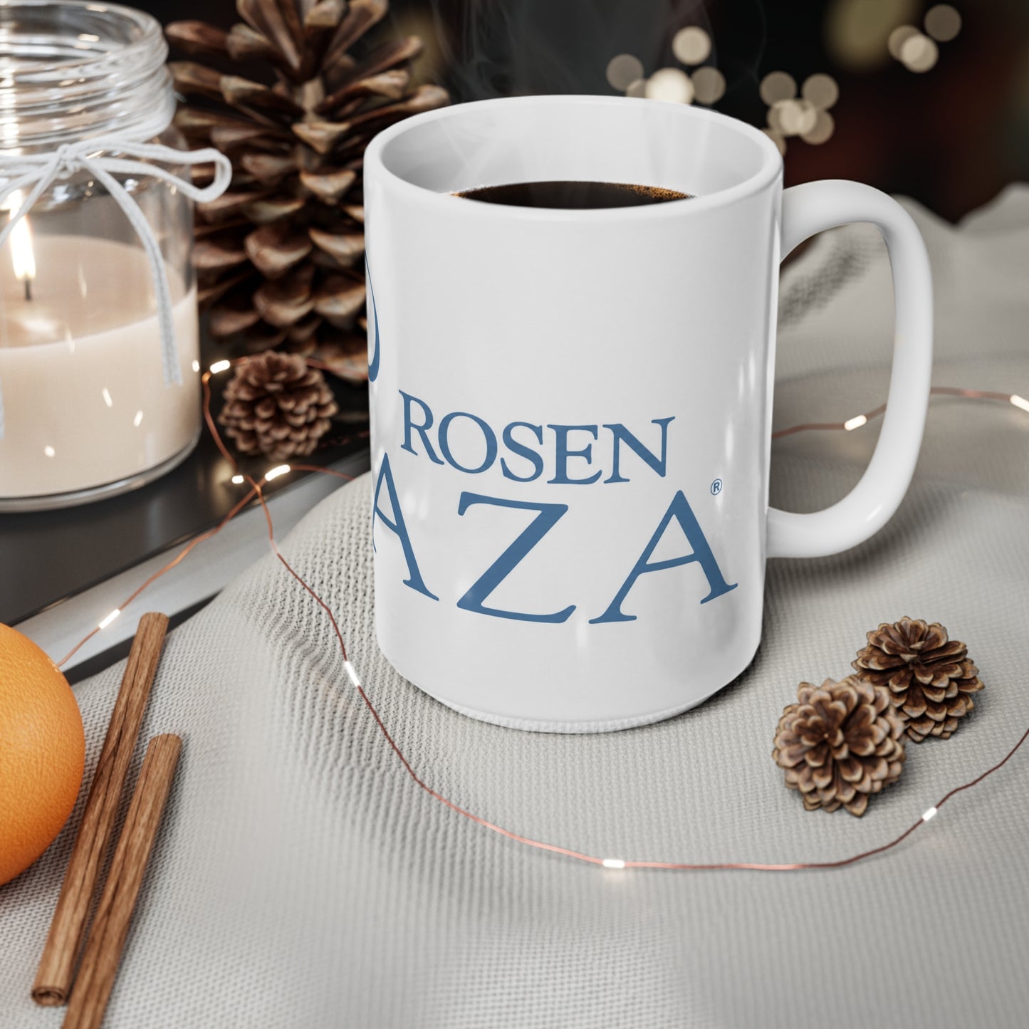 Rosen Plaza Orlando Ceramic Coffee Mug – Classic Blue 'Play' Logo Design (11oz & 15oz)