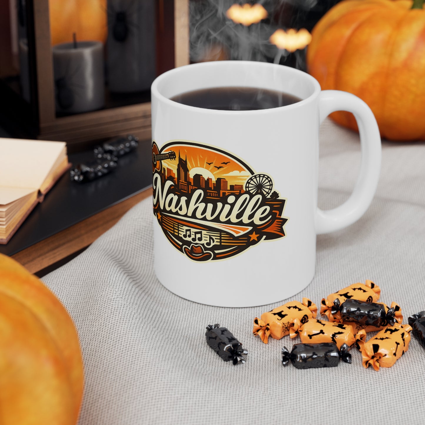 Nashville Ceramic Coffee Cups, 11oz, 15oz
