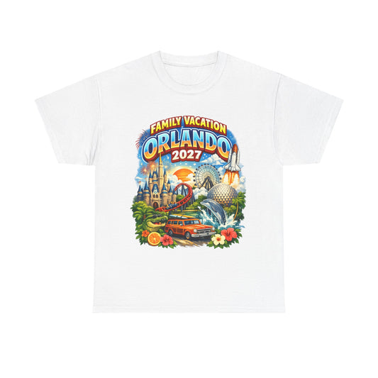 Orlando 2027 Family Vacation T-Shirt — Retro Theme Park Souvenir Tee
