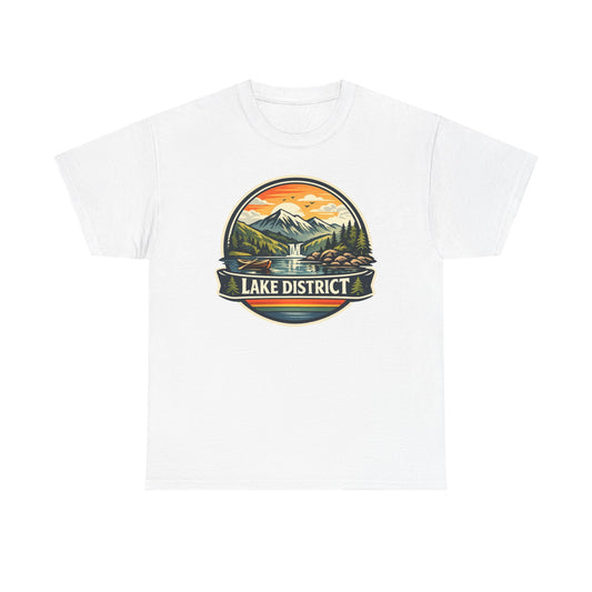 Lake District Graphic Tee — Scenic Mountain & Lake Camping Shirt