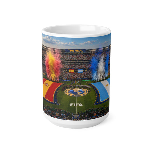 FIFA World Cup Final 2026 Stadium Photo Mug — National Flags & Opening Ceremony 11oz/15oz