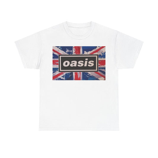 Oasis Union Jack Tee – Vintage British Band Logo T-Shirt