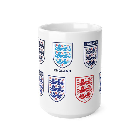 England Football Crest Mug — Ceramic Coffee Cup 11oz/15oz