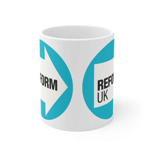 Reform UK Logo Mug — Ceramic Coffee Cup (11oz & 15oz)