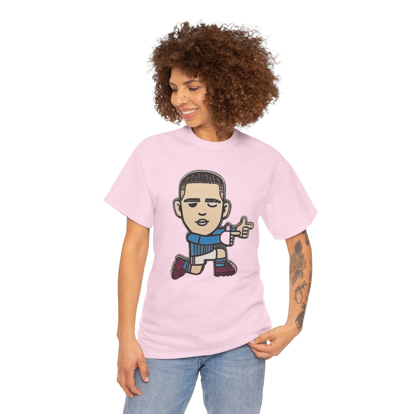Phil Foden Cartoon Dance Pose Tee - Funky Character Graphic T-Shirt