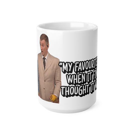 Wayne Rooney and Joe Hart World Cup Halftime Show Comment Ceramic Mug — Funny Sports Commentators Quote (11oz & 15oz)