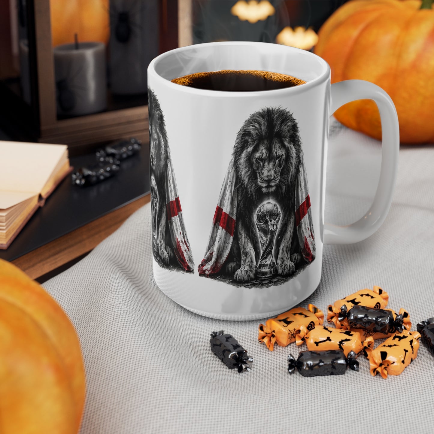 3 Lions England Ceramic Mug — Ceramic Coffee Cup (11oz/15oz)