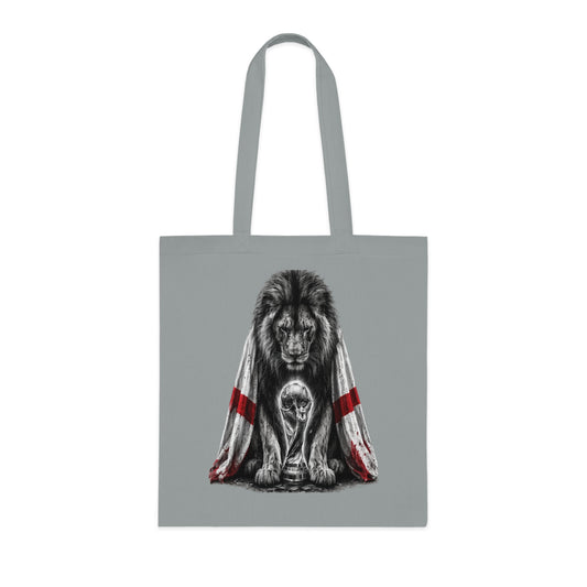 England Lion Tote Bag – Protective Lion Illustration Cotton Tote