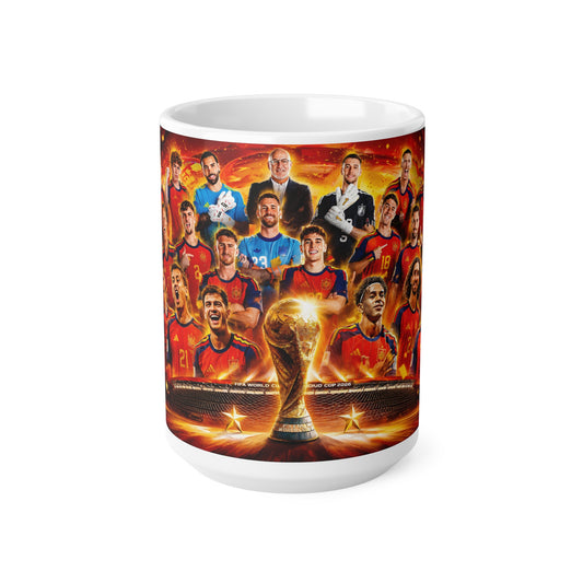Spain World Cup Winners Team Photo Ceramic Mug – 11oz & 15oz