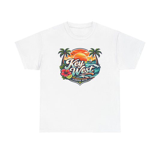 Key West Florida Keys T‑Shirt — Tropical Sunset Palm Beach Souvenir Tee