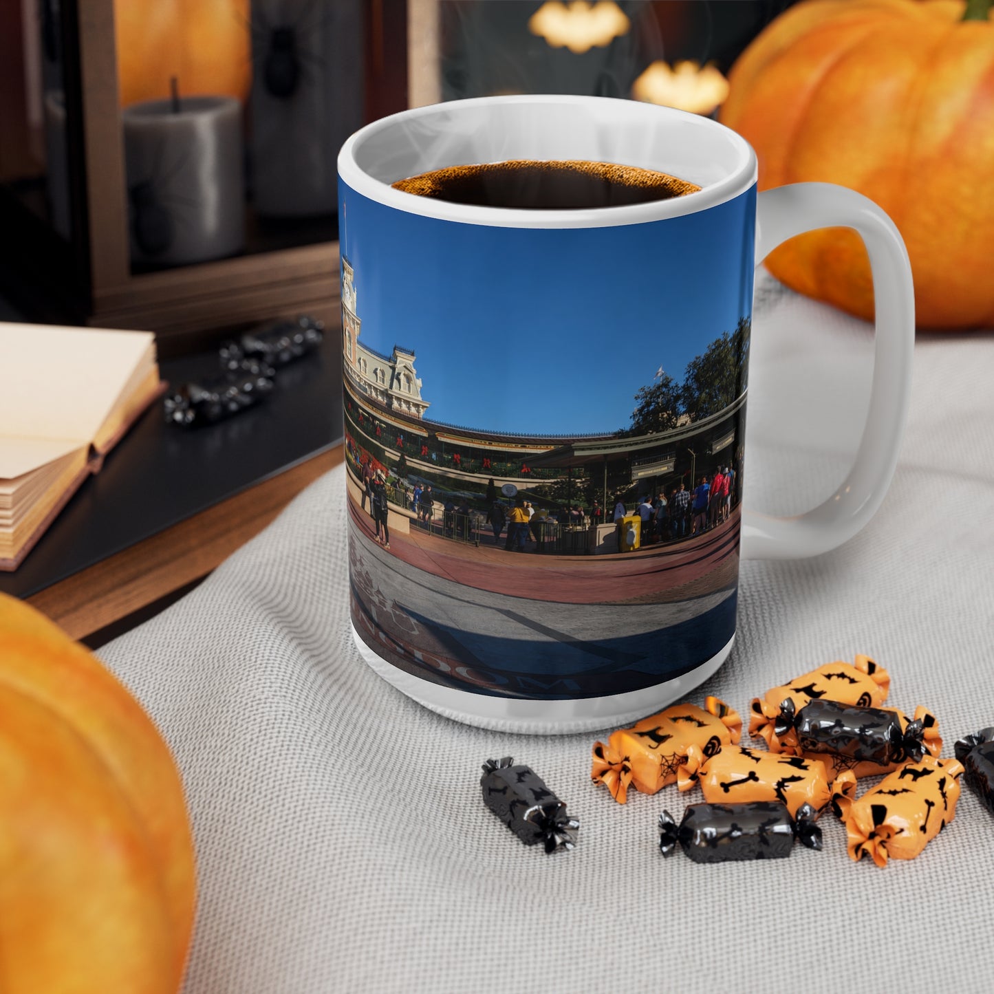 Magic Kingdom Theme Park Entrance Photo Mug — Scenic 11oz/15oz Ceramic Coffee Cup