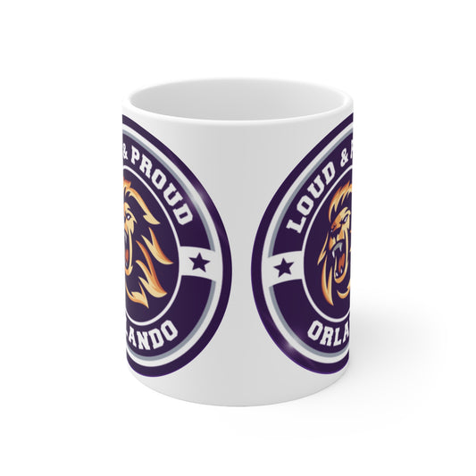 Orlando Coty Soccer Loud & Proud Lion Ceramic Coffee Mug — 11oz & 15oz