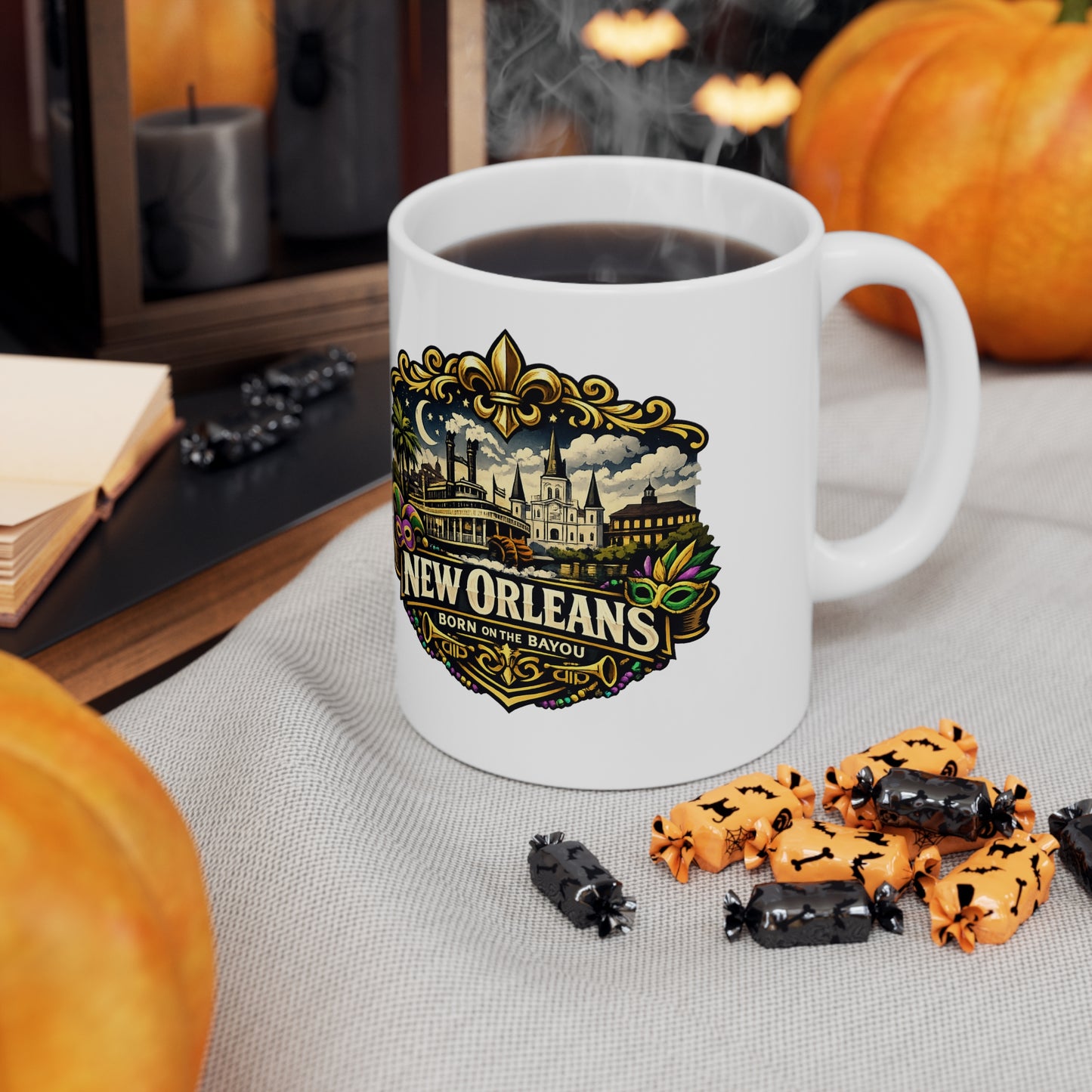 New Orleans Ceramic Coffee Cups, 11oz, 15oz