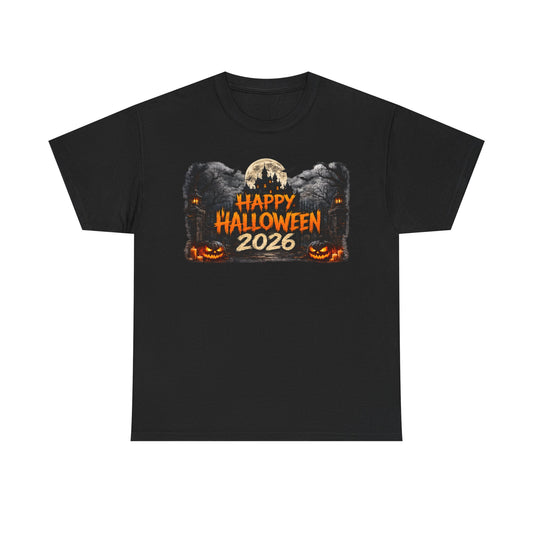 Halloween 2026 Tee — Horror Movie Villains Pumpkin Graphic T-Shirt