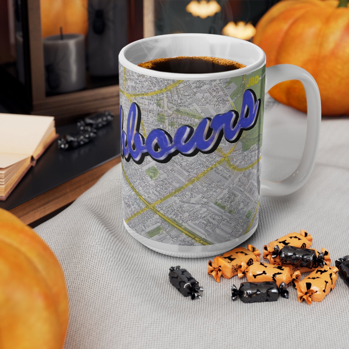 Neighbours Classic TV Soap Map Ceramic Mug – Personalized City Map Coffee Cup (11oz/15oz)