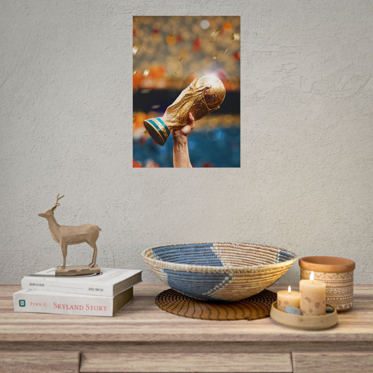 World Cup Trophy Victory Poster – Soccer Trophy Celebration Wall Art