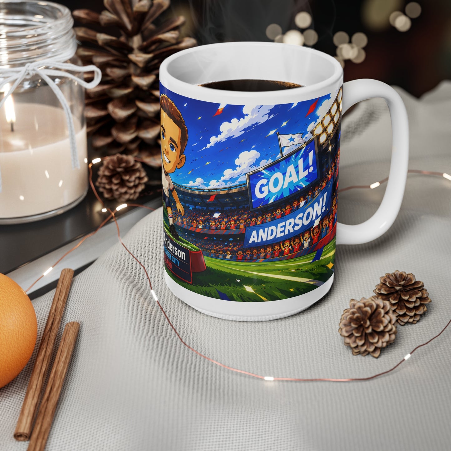 Elliot Anderson Man City & England Anime Coffee Mug — 11oz/15oz