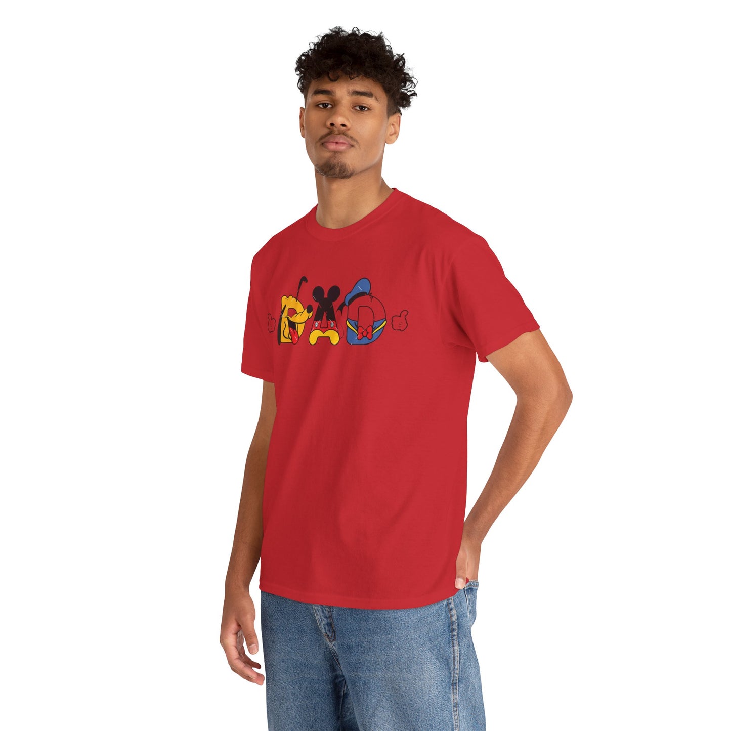 Disney Dad Character Graphic Tee — Playful Colorful Character Icons T-Shirt