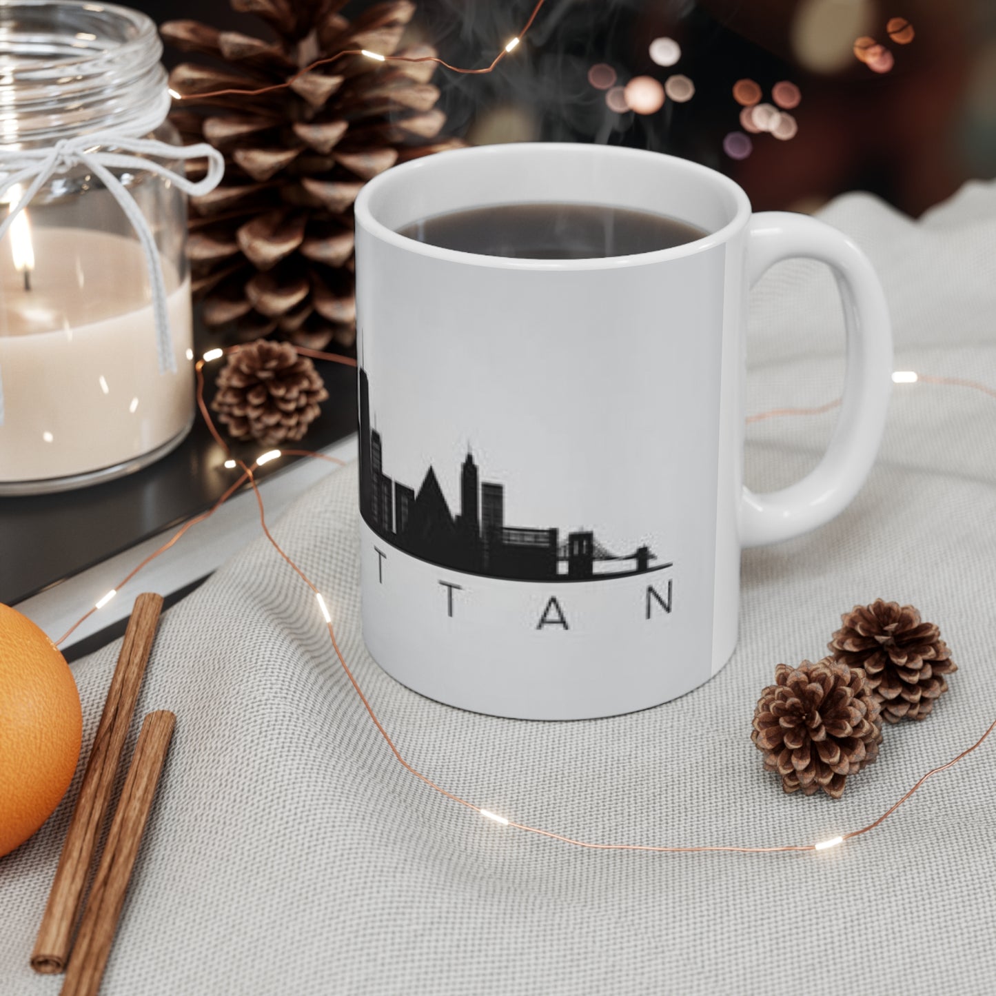 Manhattan Skyline Ceramic Coffee Mug — 11oz & 15oz