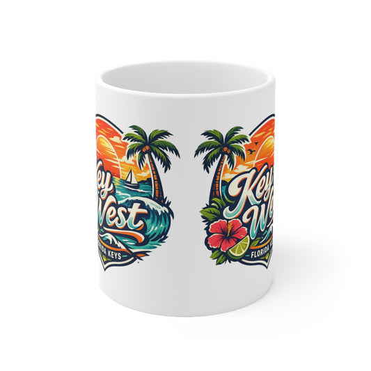 Key West Florida Keys Ceramic Coffee Cups, 11oz, 15oz