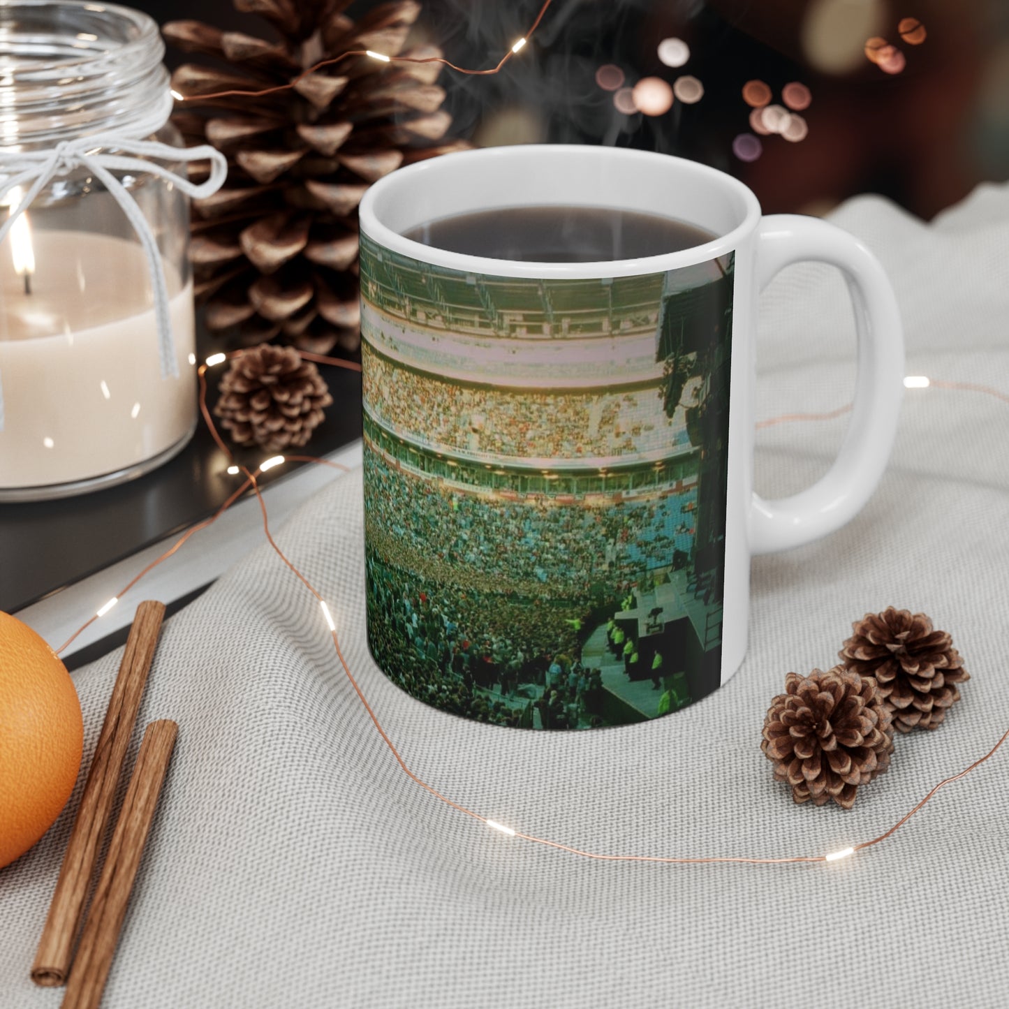 Oasis at Maine Road Stadium Concert Crowd Photo Mug — Vintage Live Music Coffee Cup (11oz & 15oz)