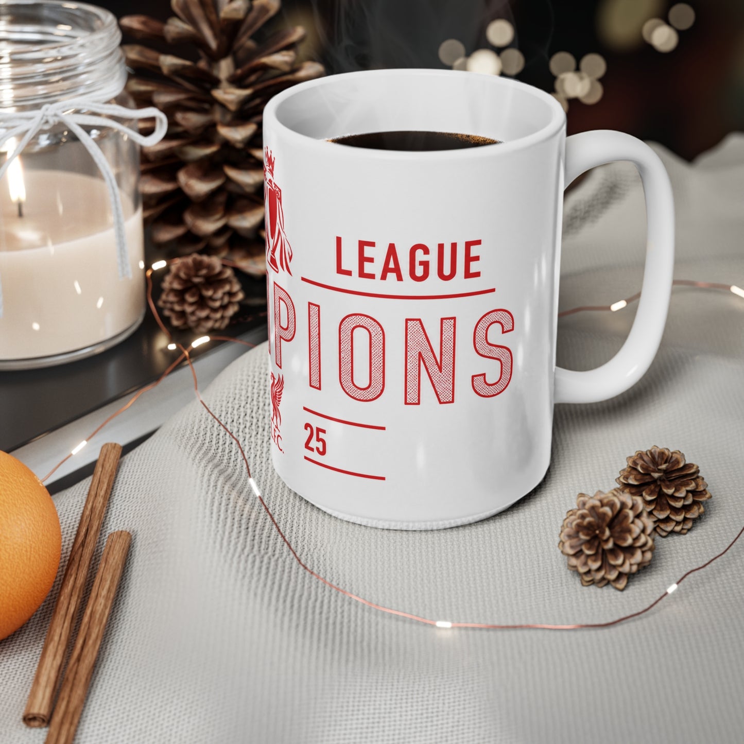 Champions 2025 Liverpool Ceramic Coffee Mug – Premier League LFC 11oz/15oz