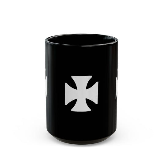 Manchester City ST Mark's Black Ceramic Mug with White Maltese Cross – Gothic Coffee Cup (11oz, 15oz)