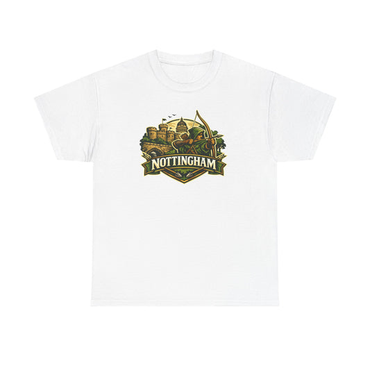 Nottingham Vintage Crest T-Shirt — Robin Hood Castle Travel Tee