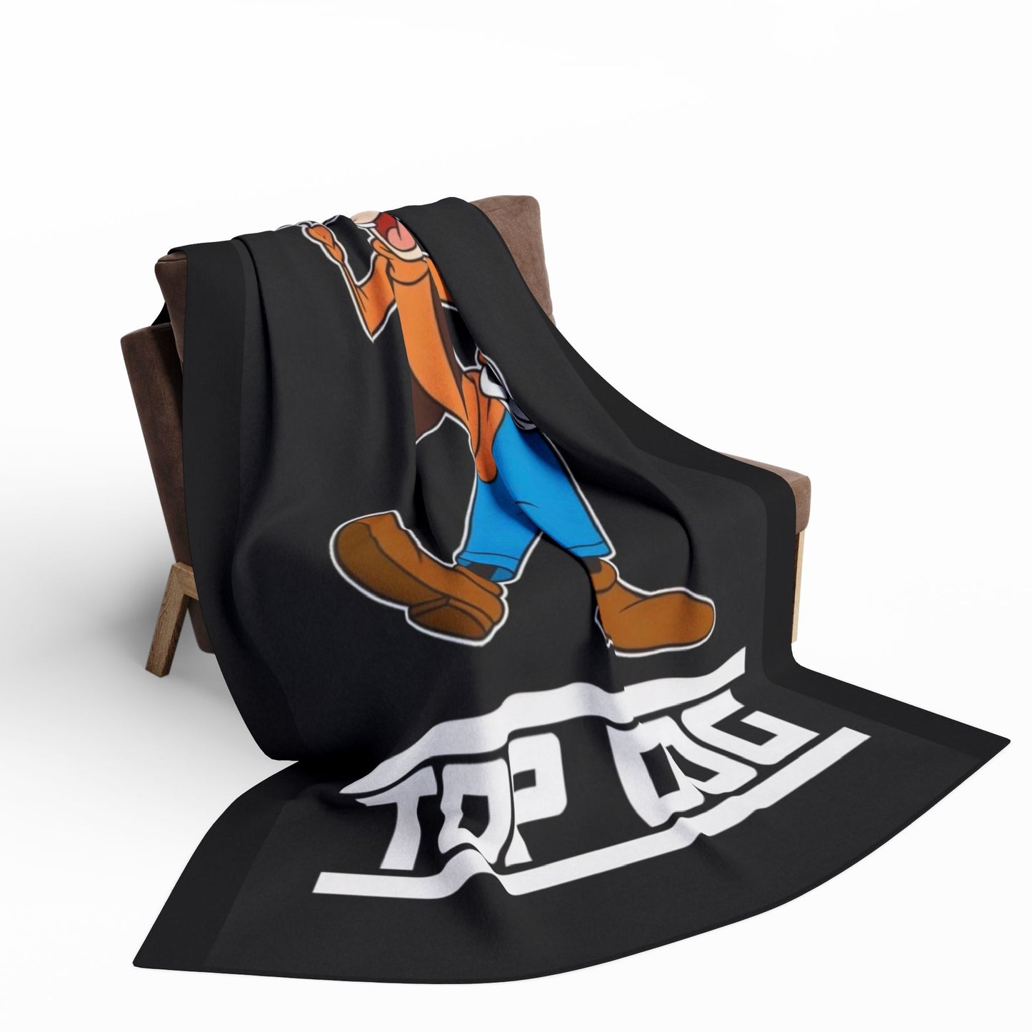 Top Dog Goofy Inspired Cartoon Cozy Throw Arctic Fleece Blanket
