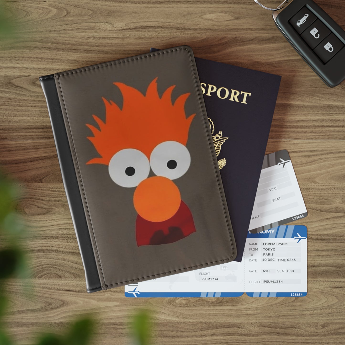 Beaker-Inspired Cute Character Passport Cover — Fun Travel Protector for Kids & Fans