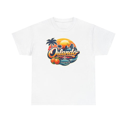 Orlando Retro Sunset T-Shirt — Vintage Florida Vacation Tee