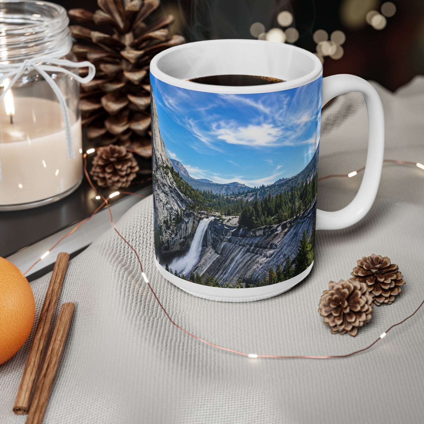 Yosemite Valley Scenic Photo Mug — Mountain Landscape Coffee Cup (11oz & 15oz)