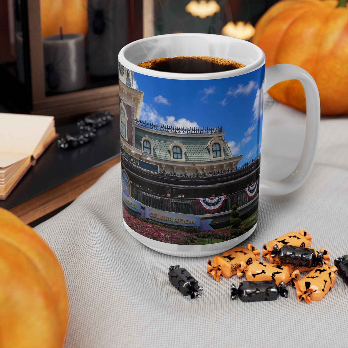 Magic Kingdom Train Station Photo Mug — 11oz & 15oz Ceramic Coffee Cup