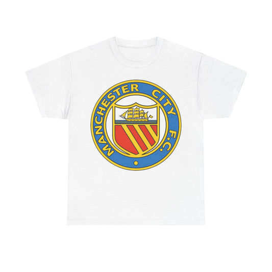 Manchester City Football Club Retro Crest T-Shirt - Retro Soccer Fan Tee