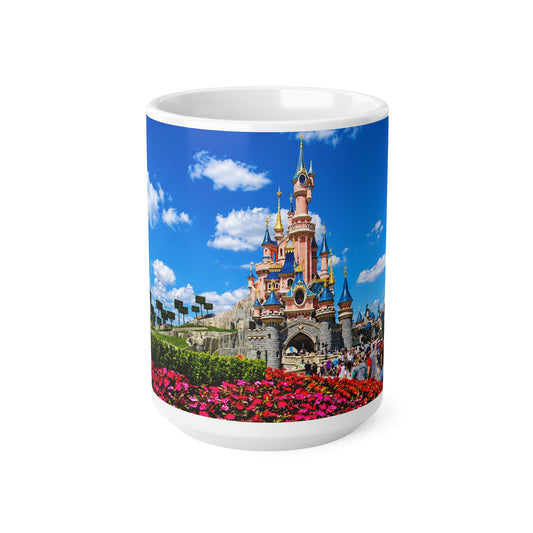 Disneyland Paris Fairytale Castle Photo Coffee Mug — Scenic Theme Park Castle 11oz/15oz