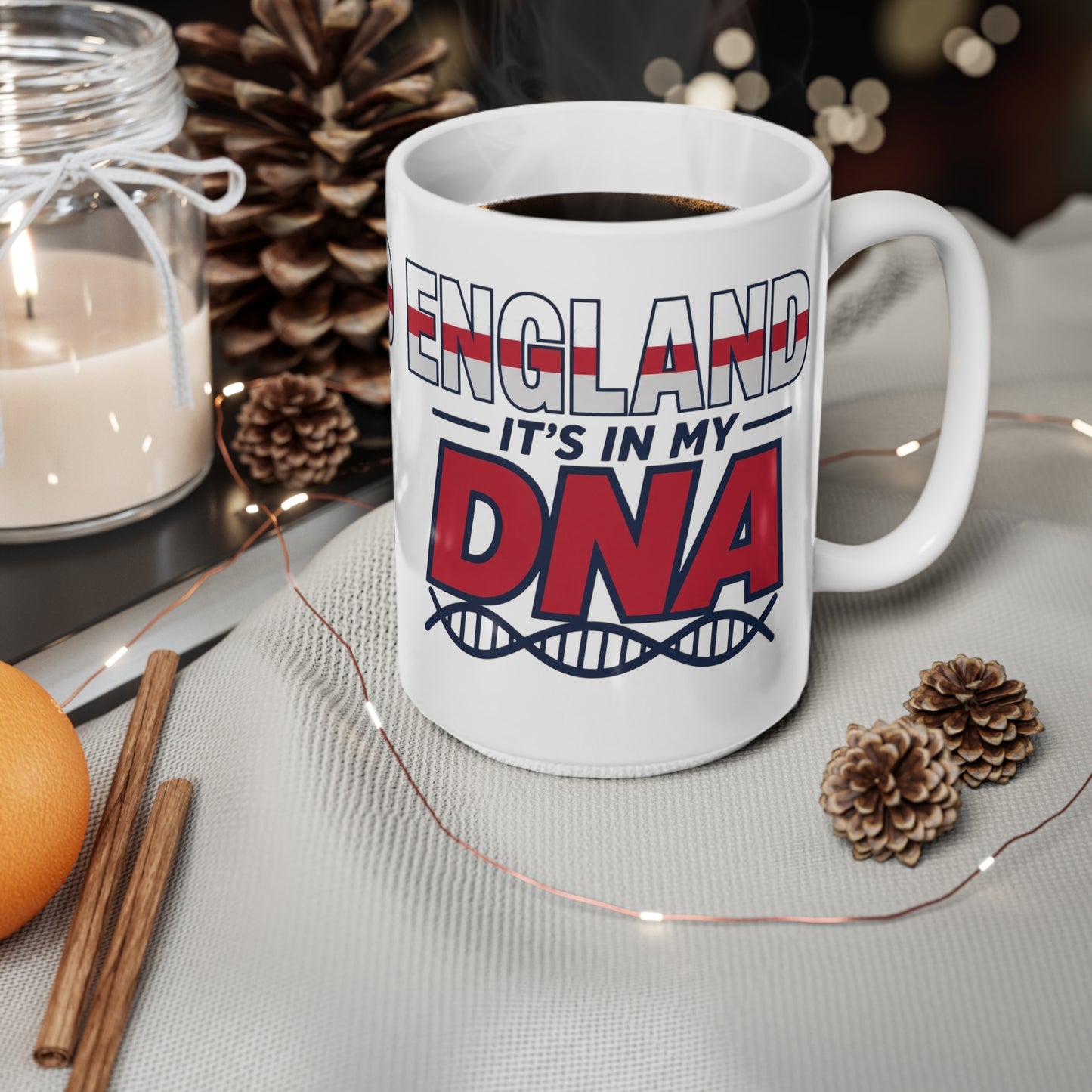England It's In My DNA Ceramic Coffee Mug — 11oz & 15oz
