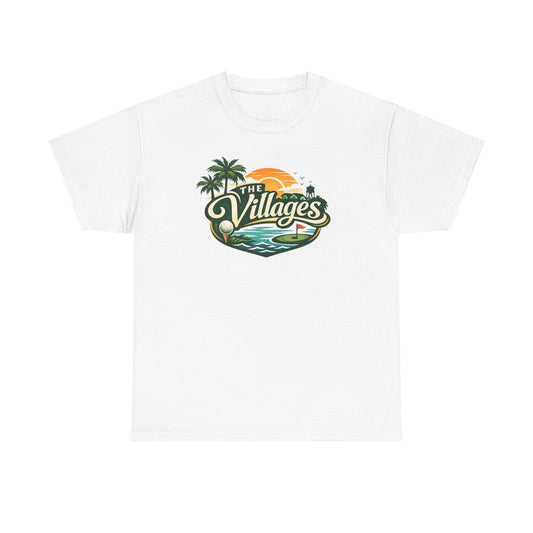 The Villages of Florida Sunset Logo Tee - Florida Palm Beach Retro T-Shirt