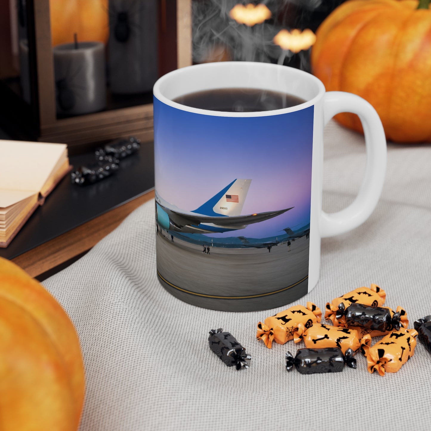 Air Force One Ceramic Coffee Mug — Presidential Plane Photo Coffee Cup (11oz, 15oz)