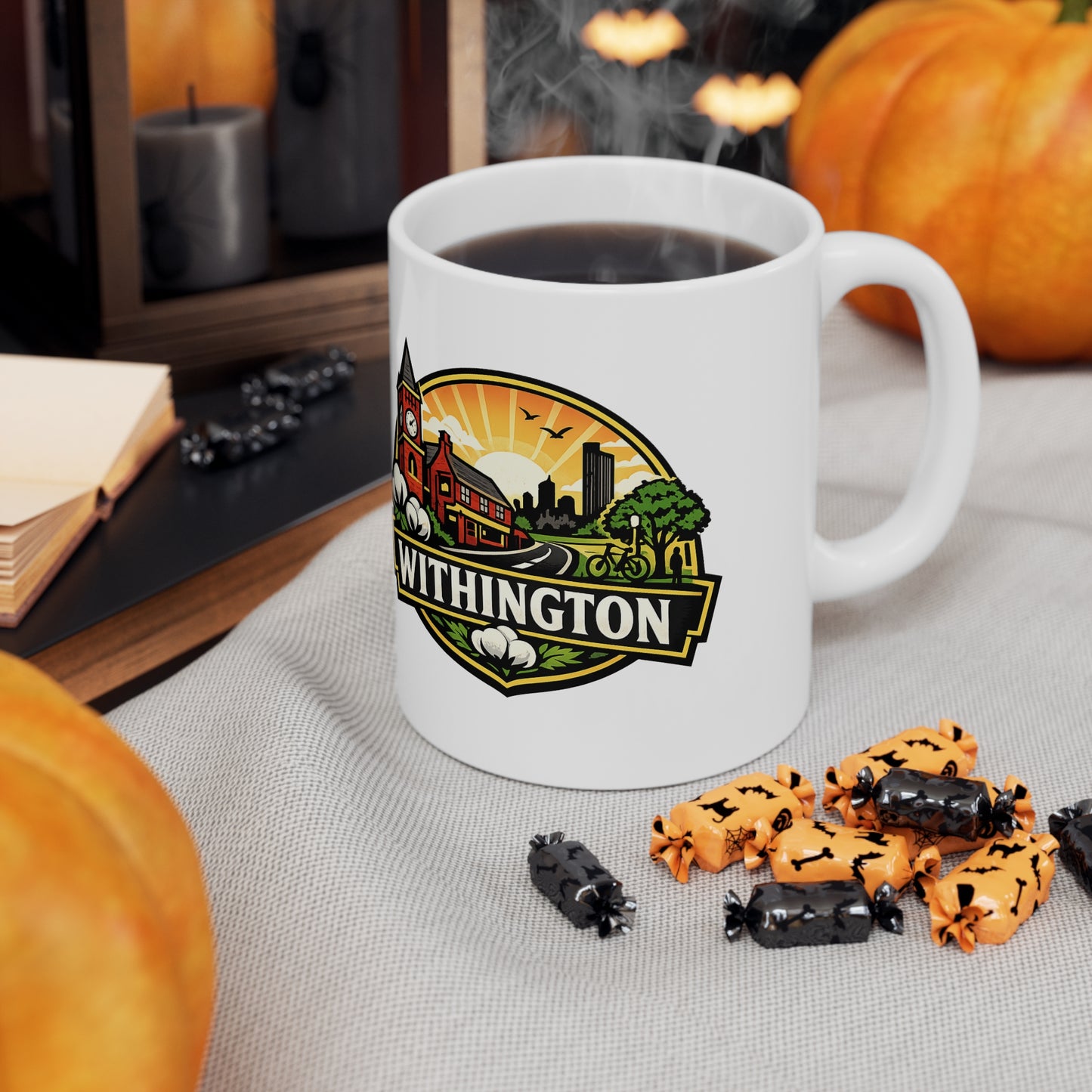 Withington Manchester Ceramic Coffee Cups, 11oz, 15oz