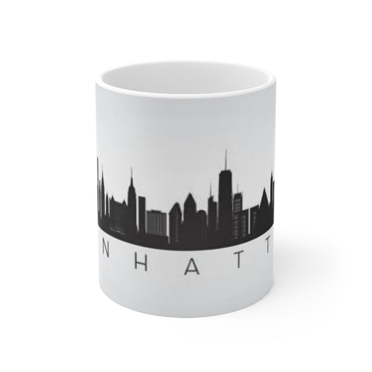 Manhattan Skyline Ceramic Coffee Mug — 11oz & 15oz