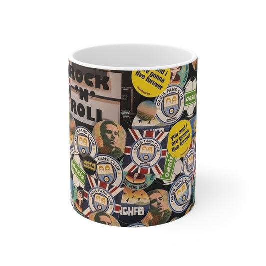 Oasis Fans Rock 'N' Roll Ceramic Coffee Mug — 11oz & 15oz