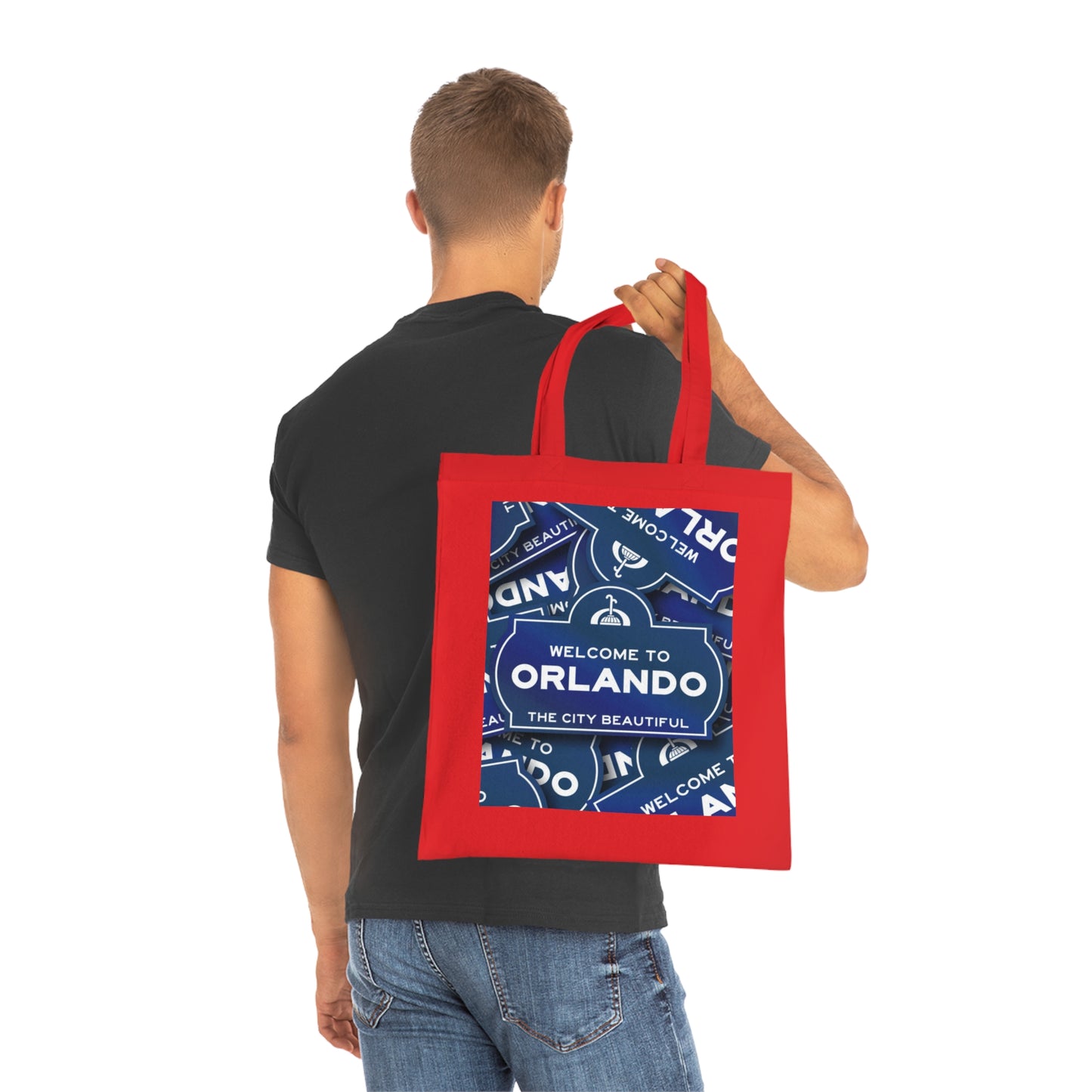 Orlando Souvenir Tote Bag – "Welcome to Orlando" City Beautiful Cotton Shopper
