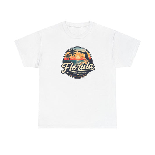 Florida Sunset Tee — Vintage Palm Beach Graphic T-Shirt
