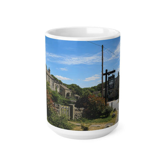 Emmerdale Countryside Cottage Photo Mug — Scenic Village Landscape Coffee Cup (11oz/15oz)