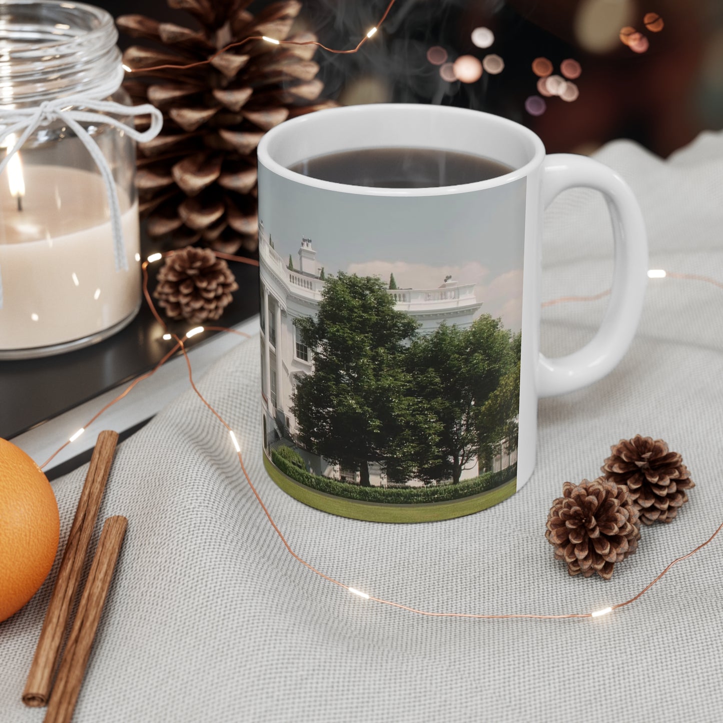 White House Photo Ceramic Coffee Mug — 11oz & 15oz Patriotic Presidential Gift