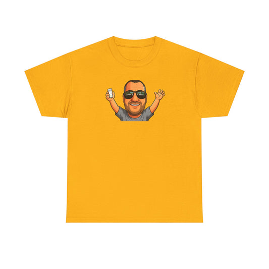Funny Graphic T-Shirt — "I Have Absolutely No Intention of Behaving Myself" Cartoon Portrait Tee